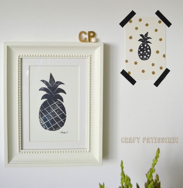 pineapple stamp diy & decor by craftpatisserie