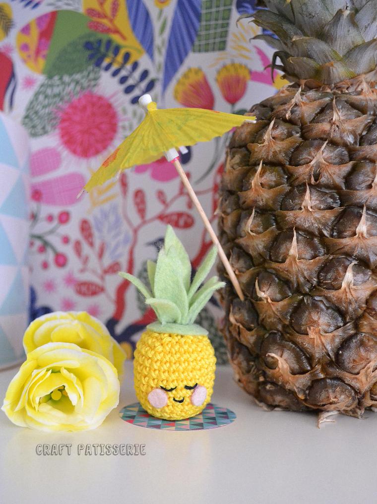 amigurumi pineapple "ananassoli" handmade cuteness for summer